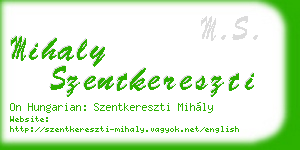 mihaly szentkereszti business card