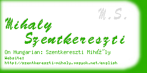 mihaly szentkereszti business card